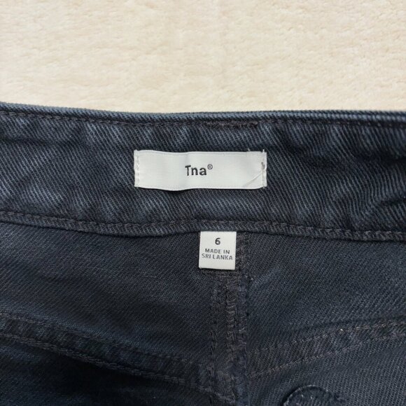 TNA Womes Greenwich High-Waisted Carpenter Twill Pants Sz 6 Utility Blue Aritzia - Picture 2 of 16